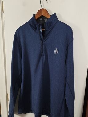Greyson Navy Quarter-Zip Pullover XL